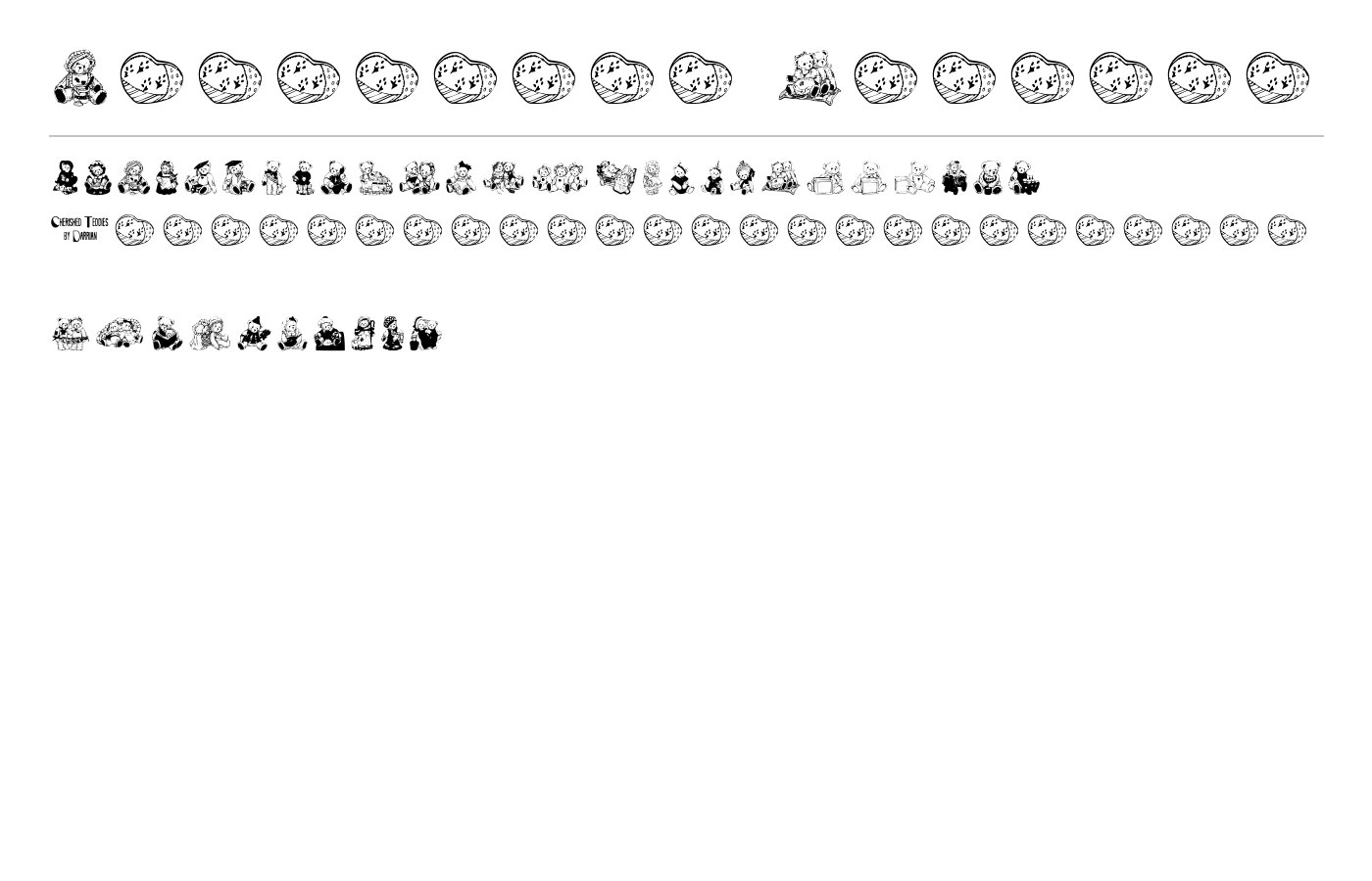 Cherished Teddies Font preview