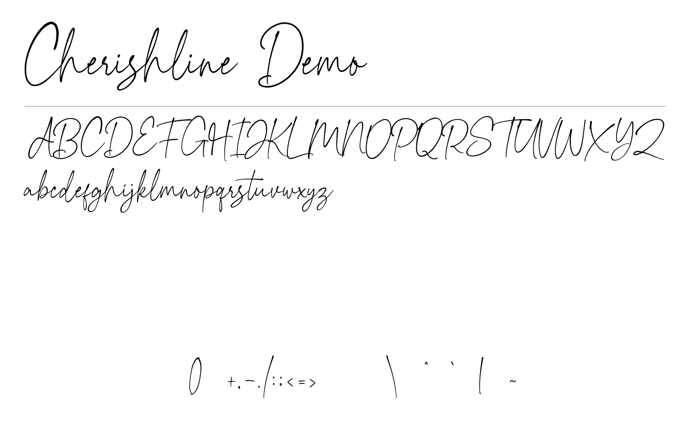 Cherishline Demo Font preview