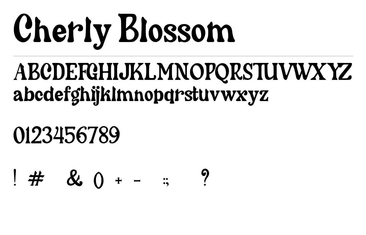 Cherly Blossom Font preview