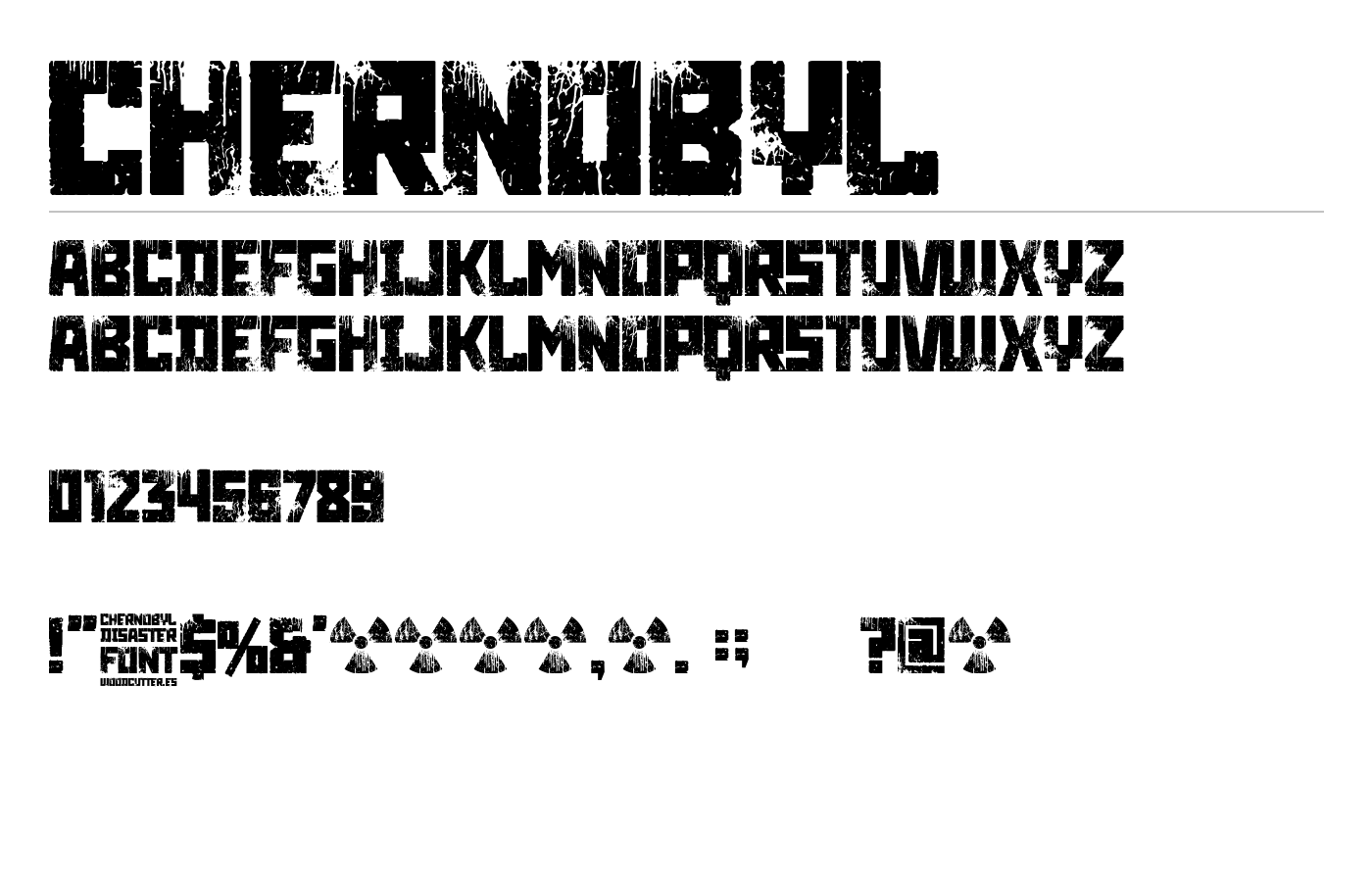 Chernobyl Font preview