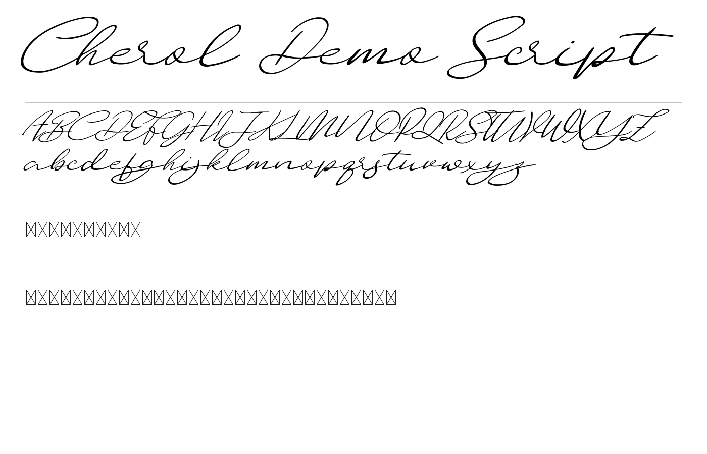 Cherol Demo Font preview