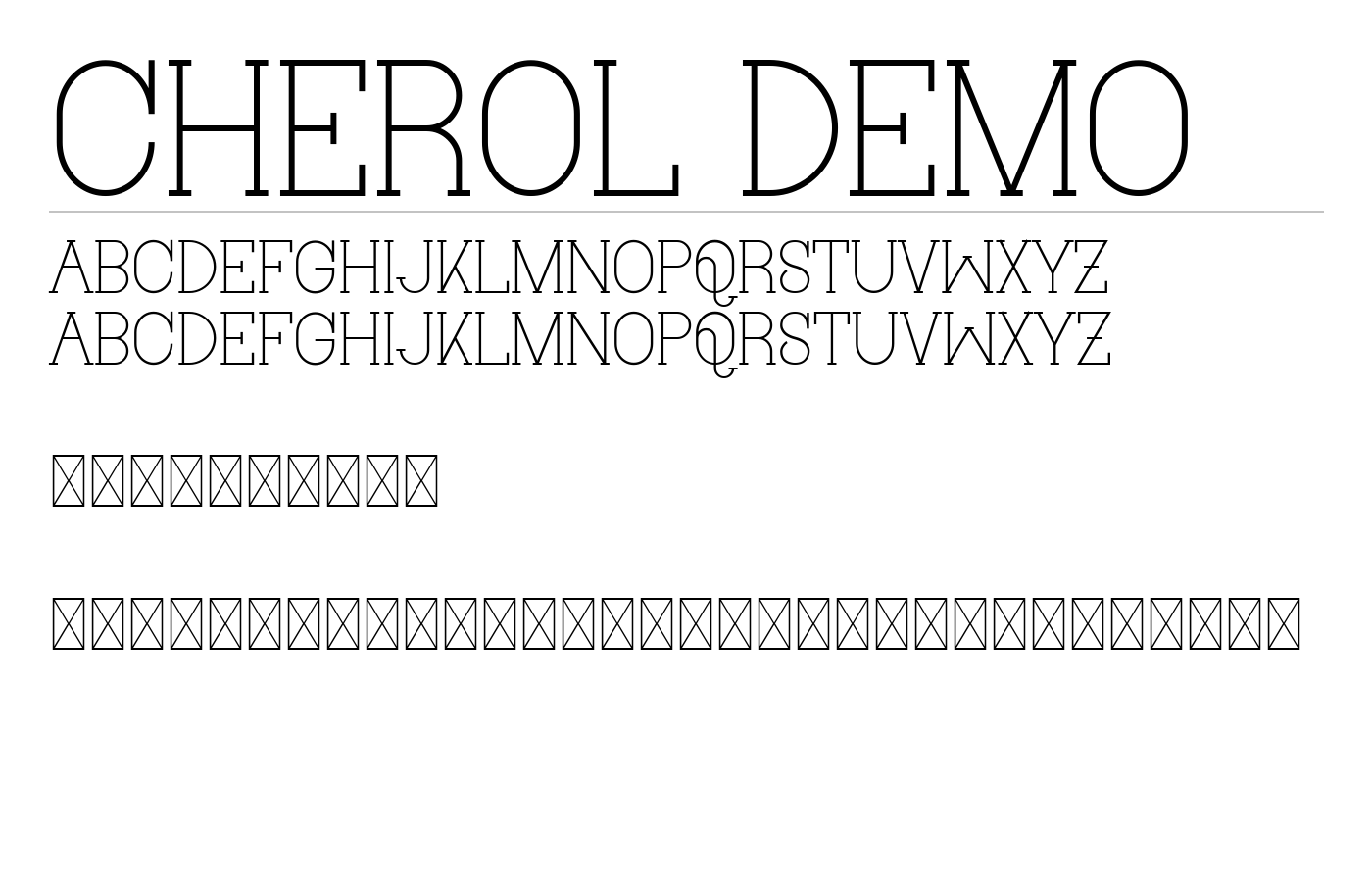 Cherol Demo Font preview