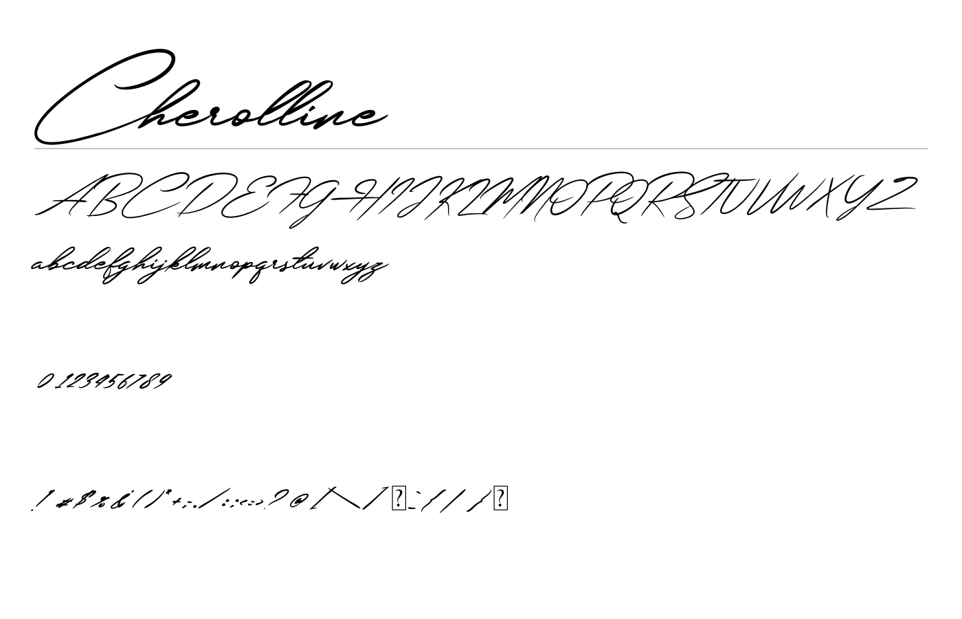Cherolline Font preview