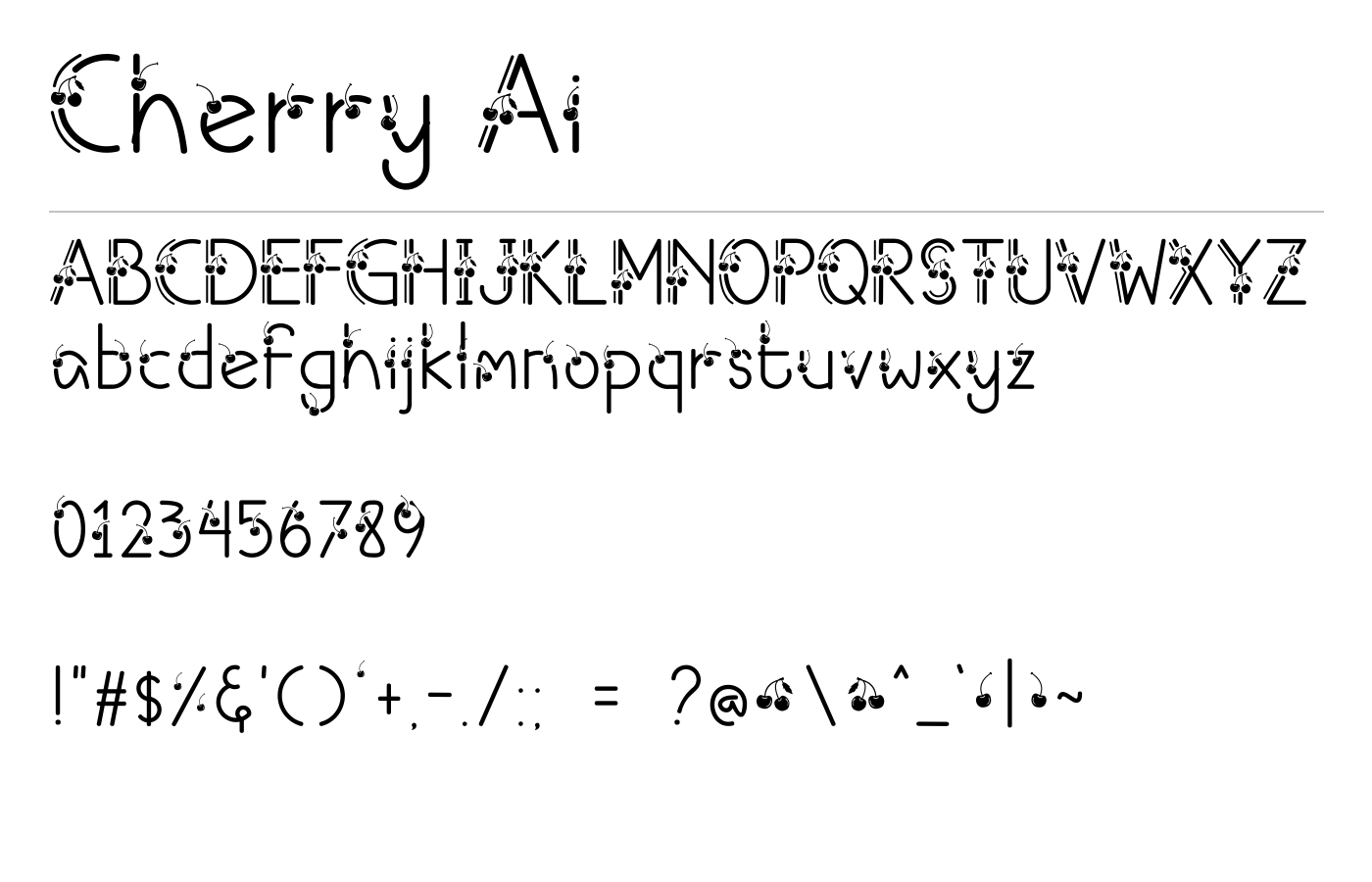 Cherry Ai Font preview
