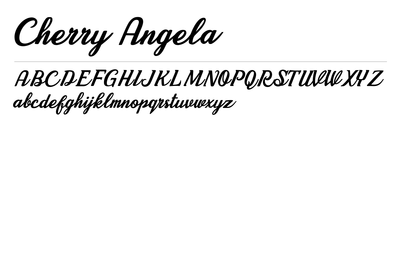 Cherry Angela Font preview