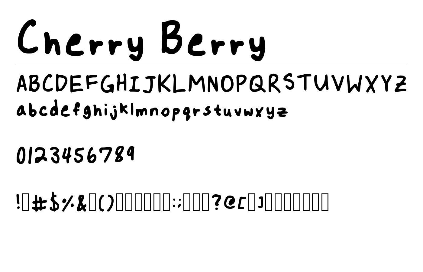 Cherry Berry Font preview