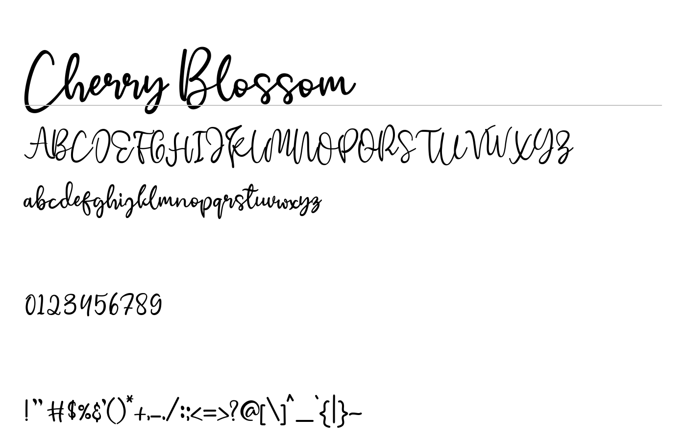 Cherry Blossom Font preview