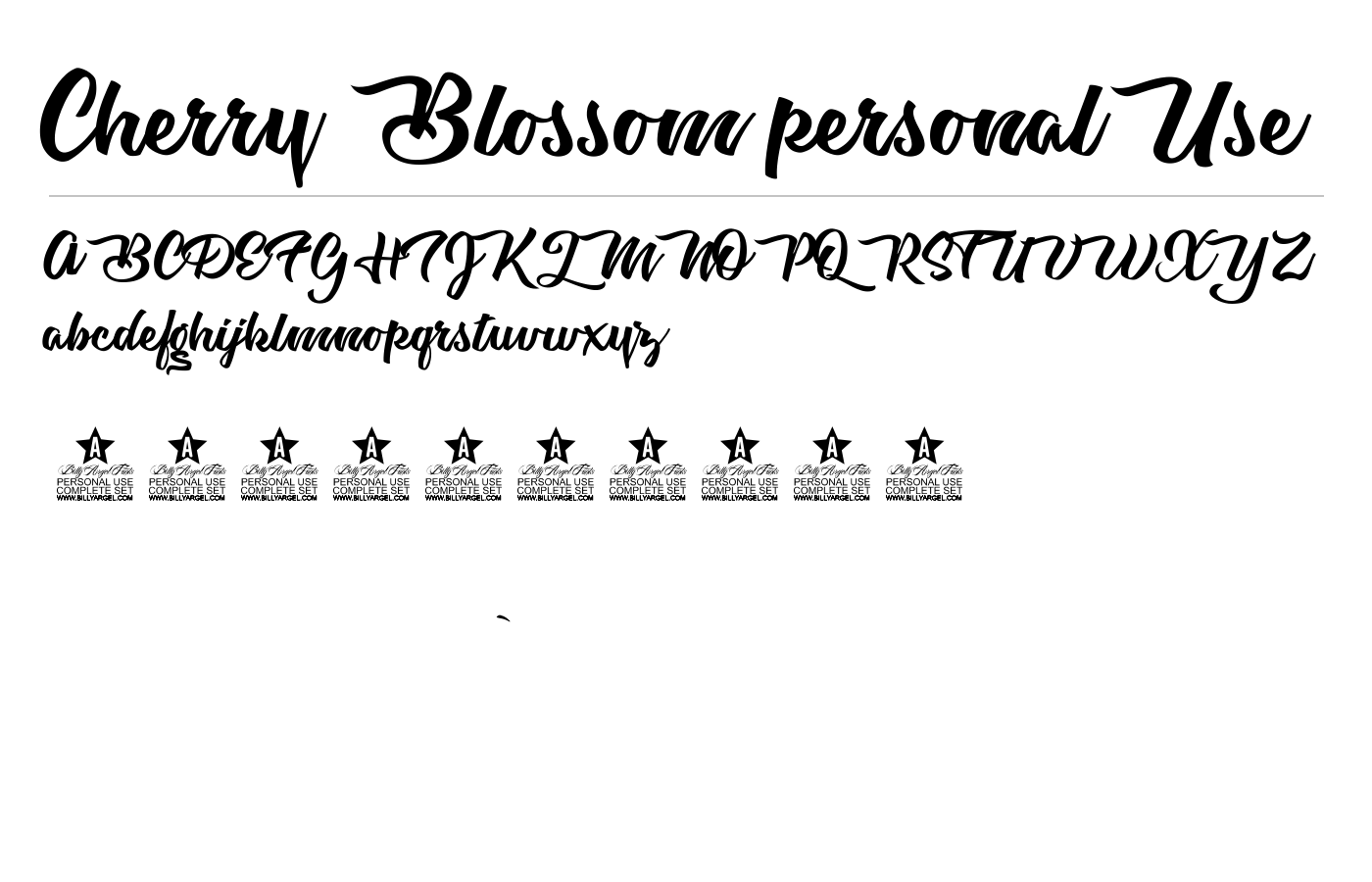 Cherry Blossom personal Use Font preview