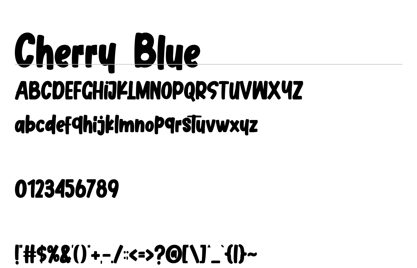 Cherry Blue Font preview