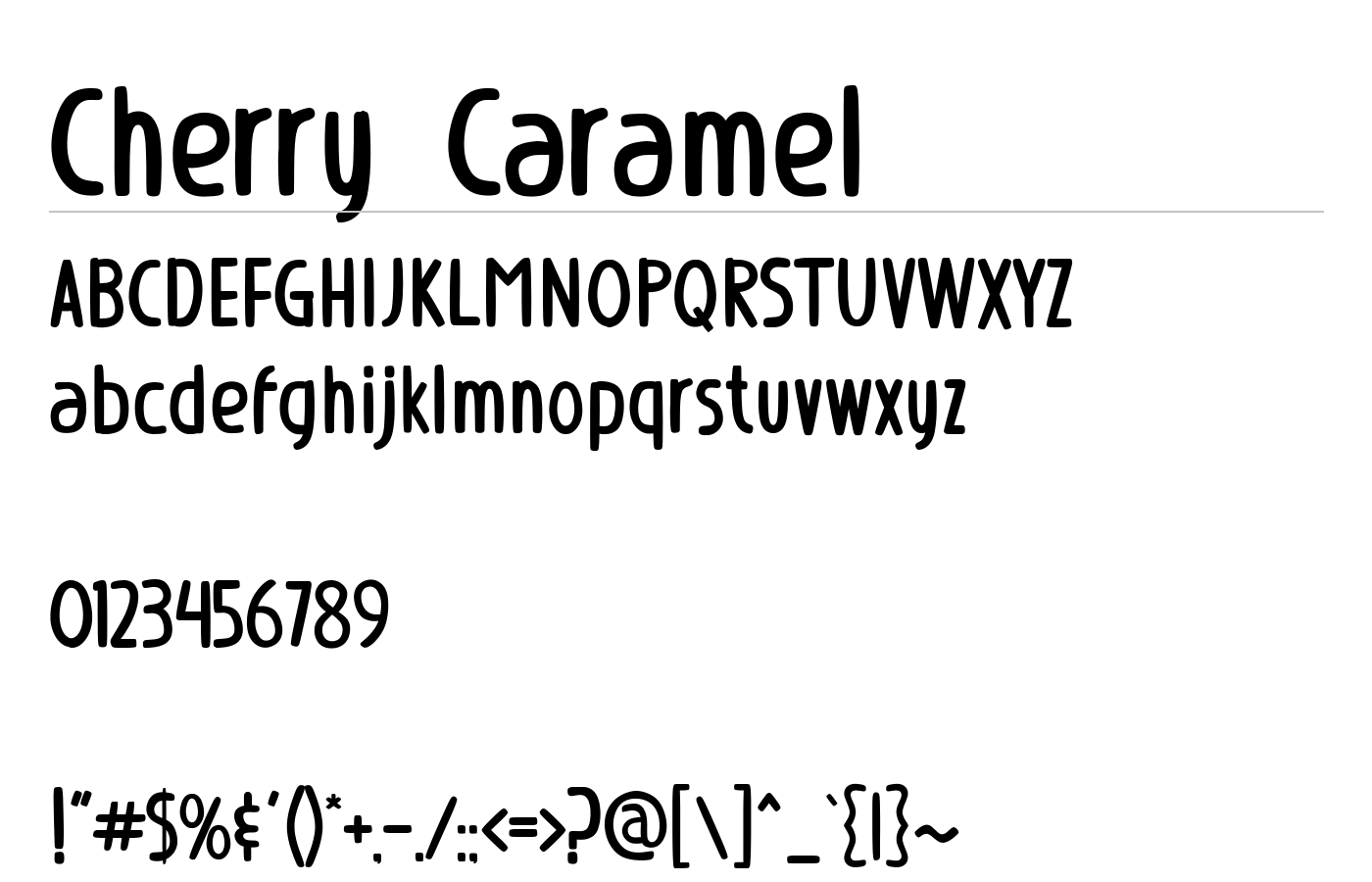 Cherry Caramel Font preview