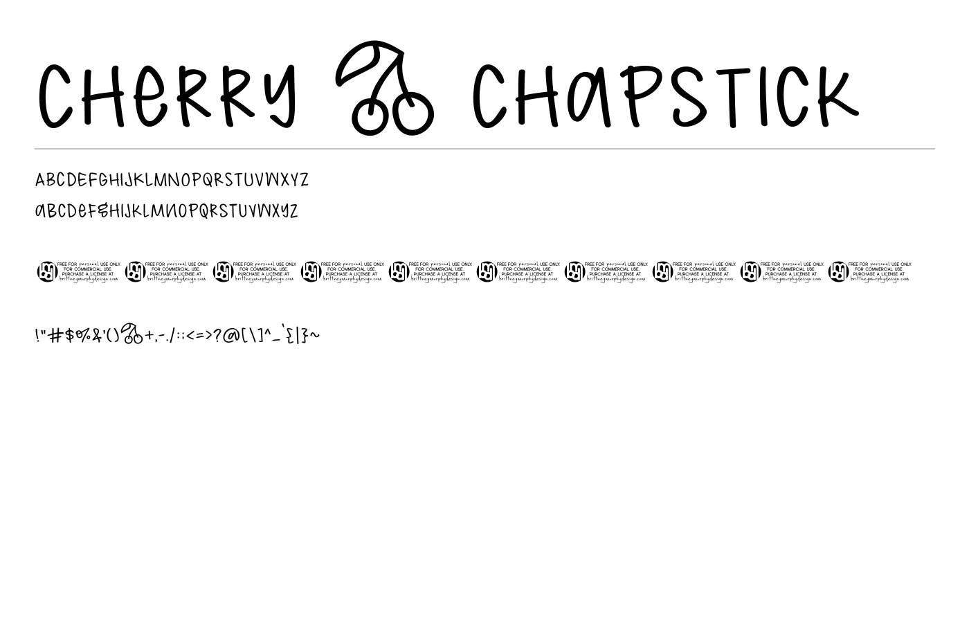 Cherry * Chapstick Font preview