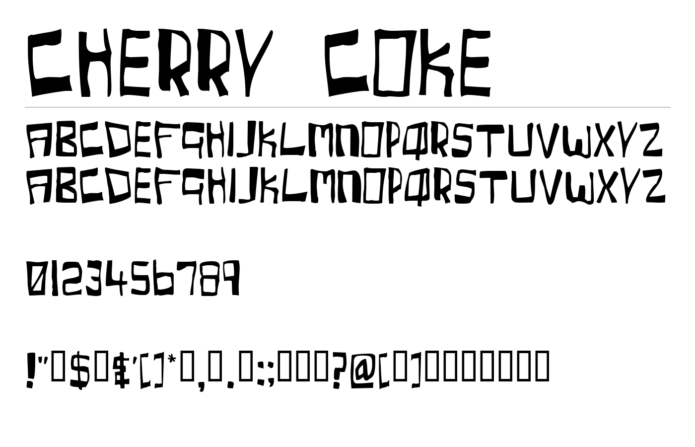 Cherry Coke Font preview