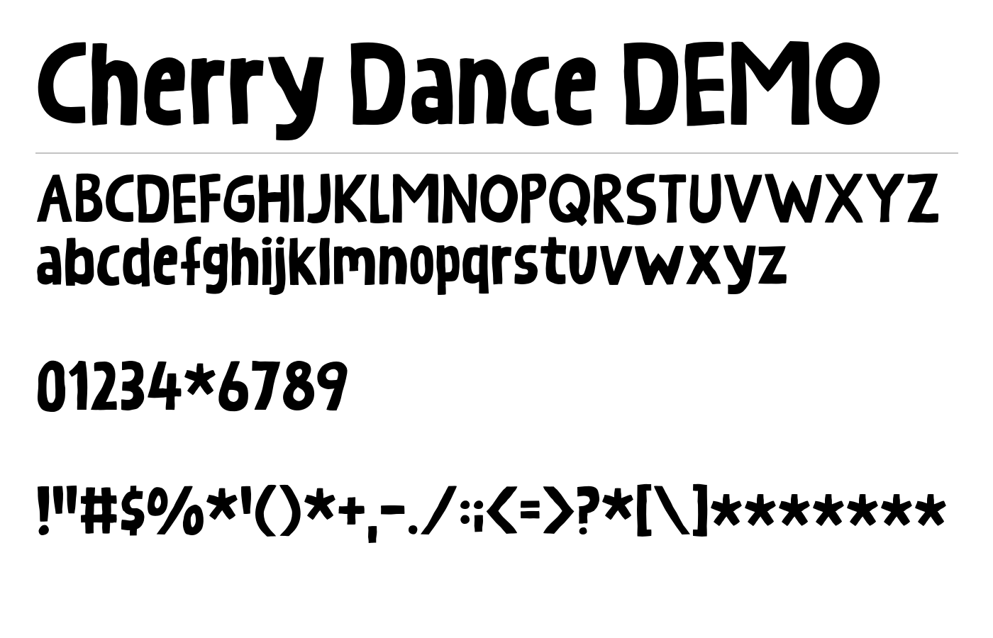Cherry Dance DEMO Font preview