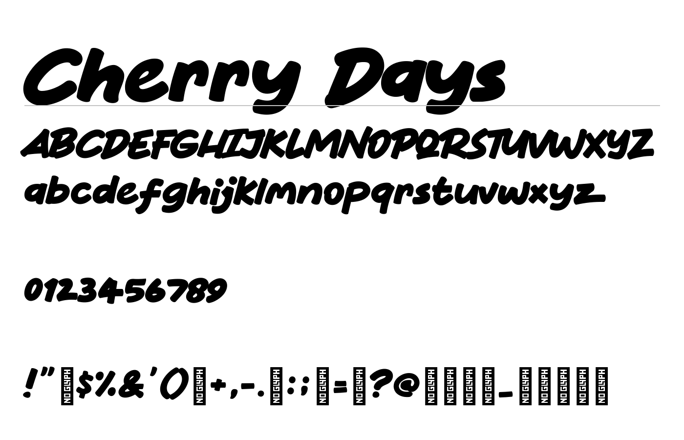 Cherry Days Font preview