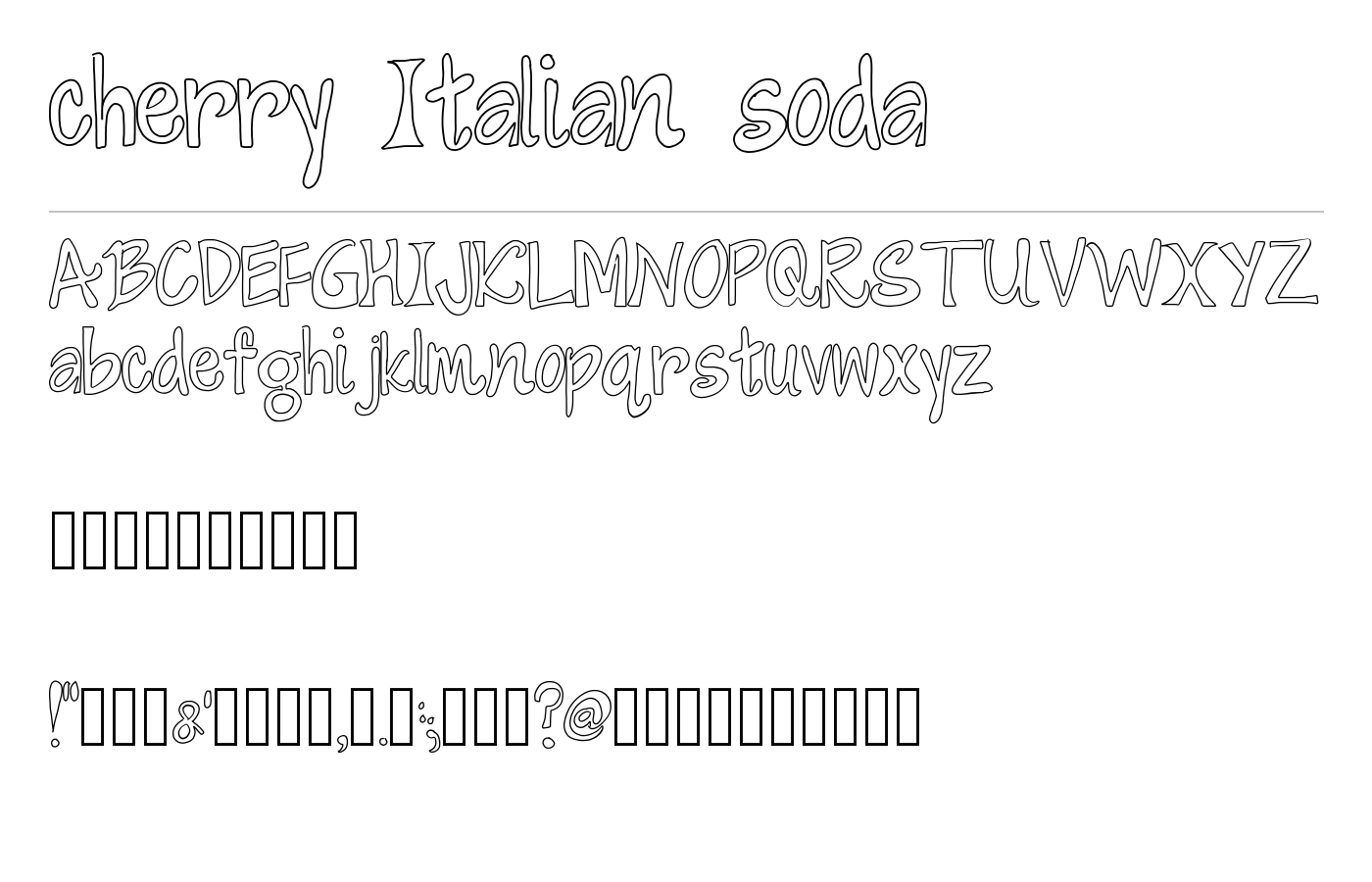cherry Italian soda Font preview