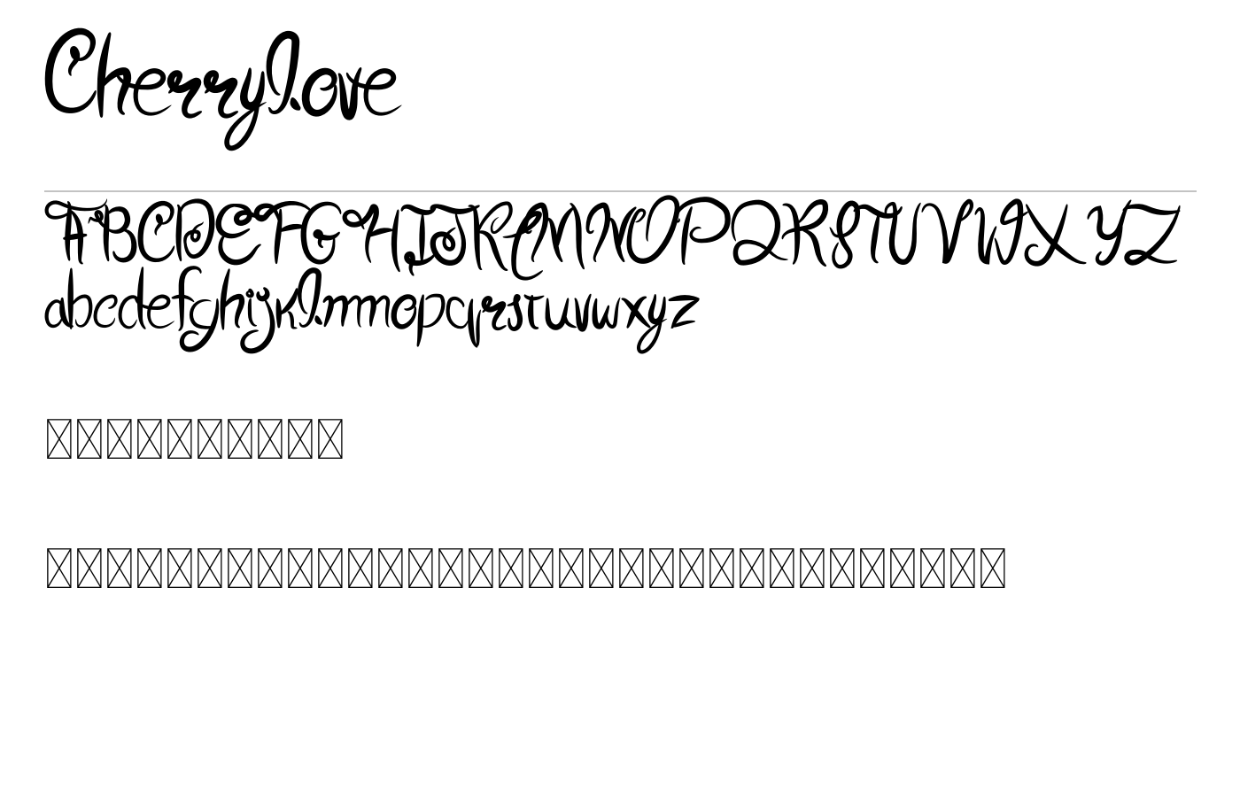 Cherrylove Font preview