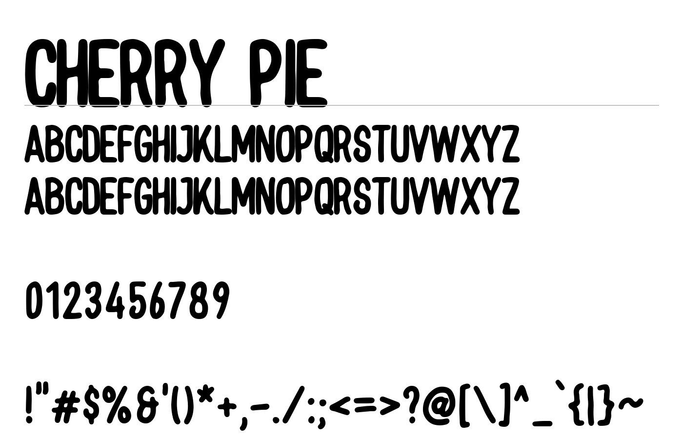 Cherry Pie Font preview