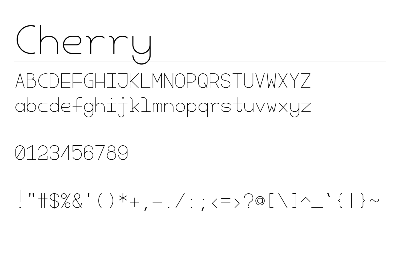 Cherry Font preview