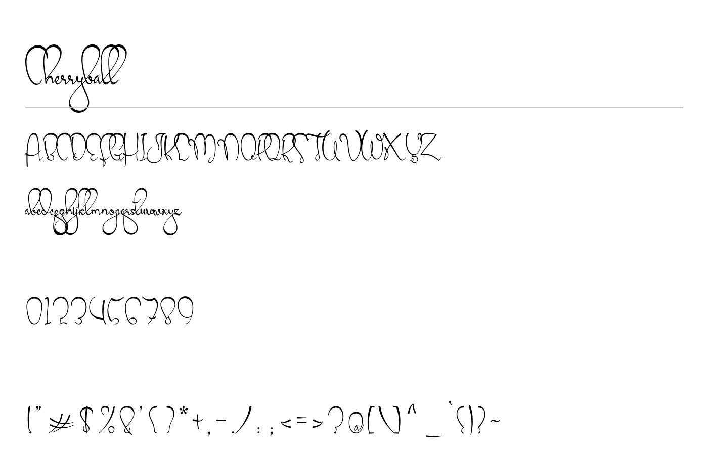 Cherryball Font preview