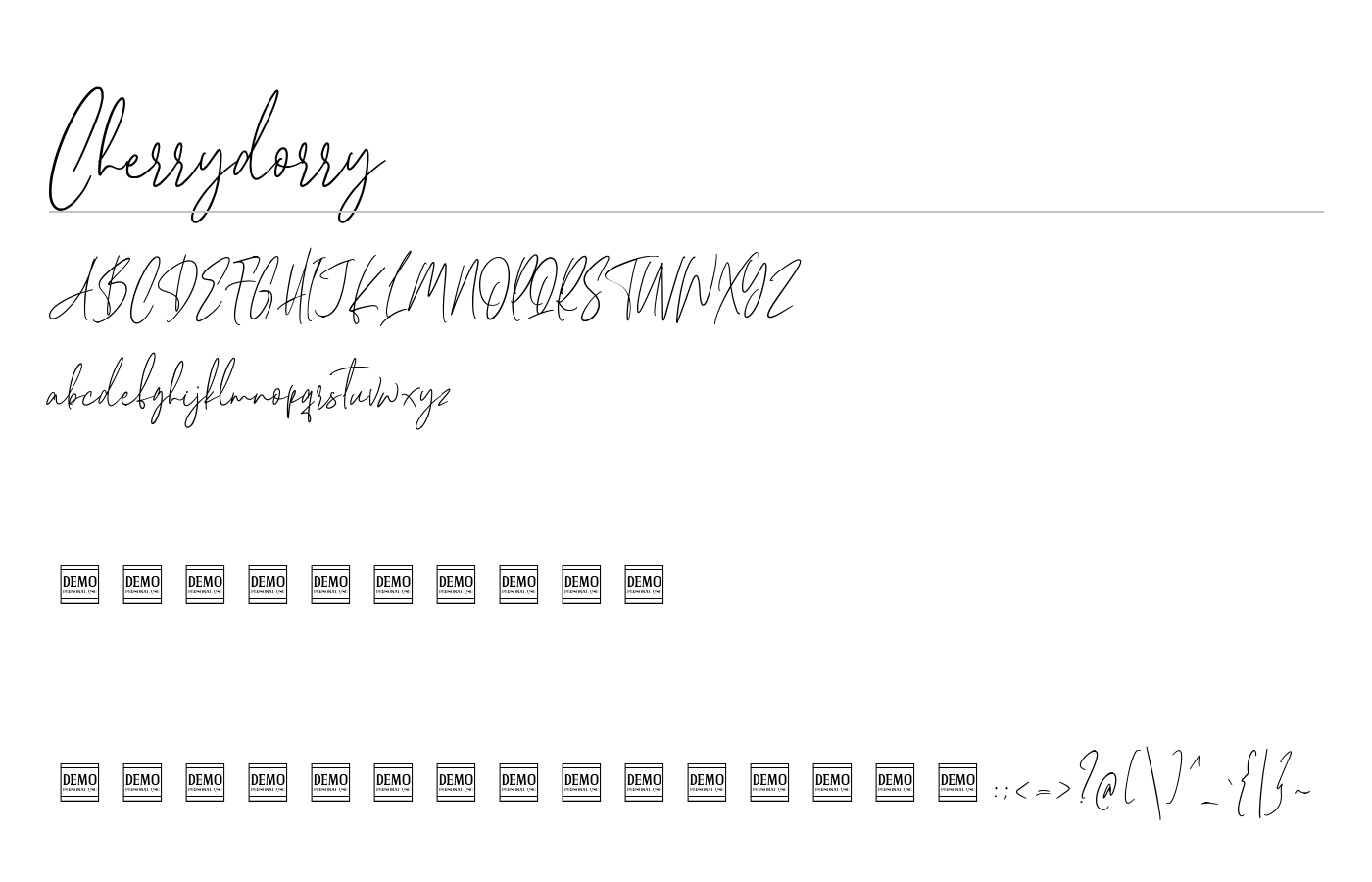 Cherrydorry Font preview