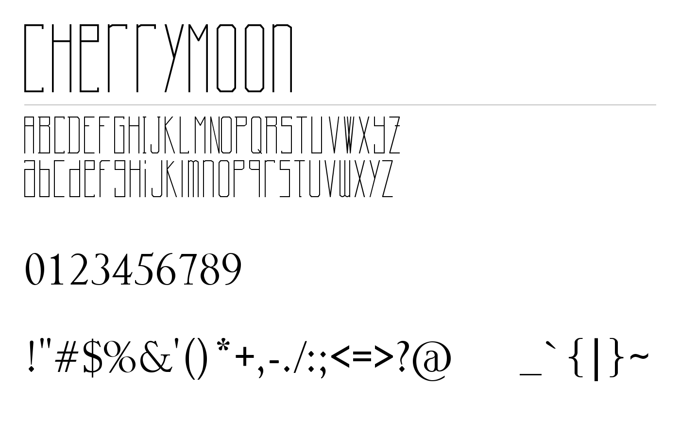 CherryMoon Font preview