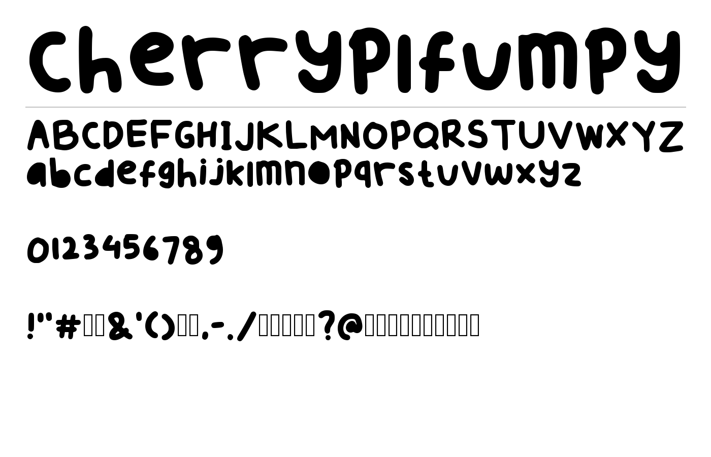 Cherryplfumpy Font preview