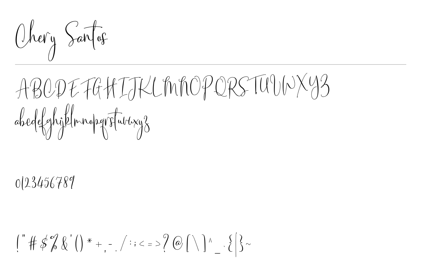 Chery Santos Font preview