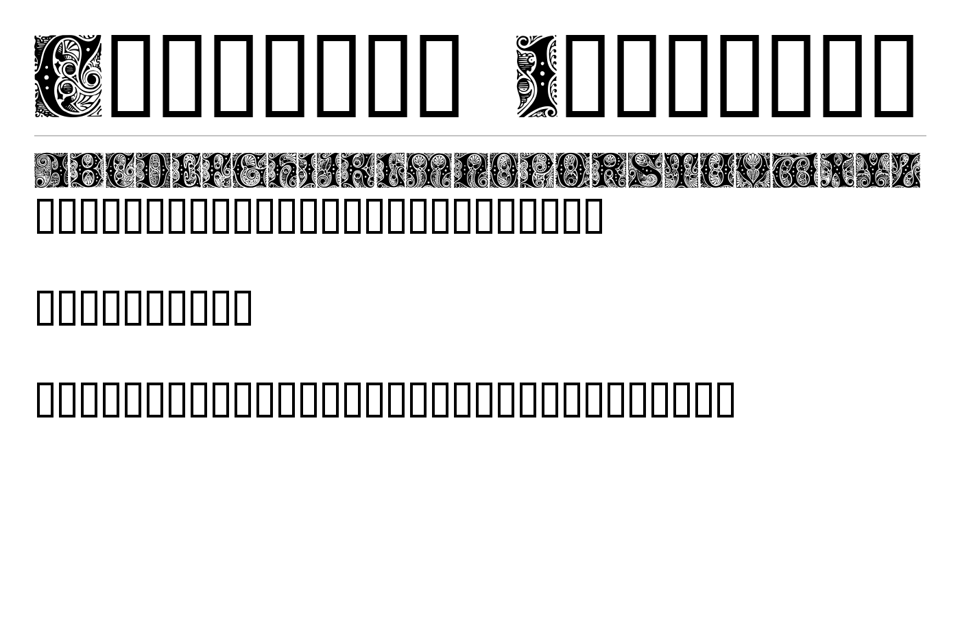 Cheshire Initials Font preview