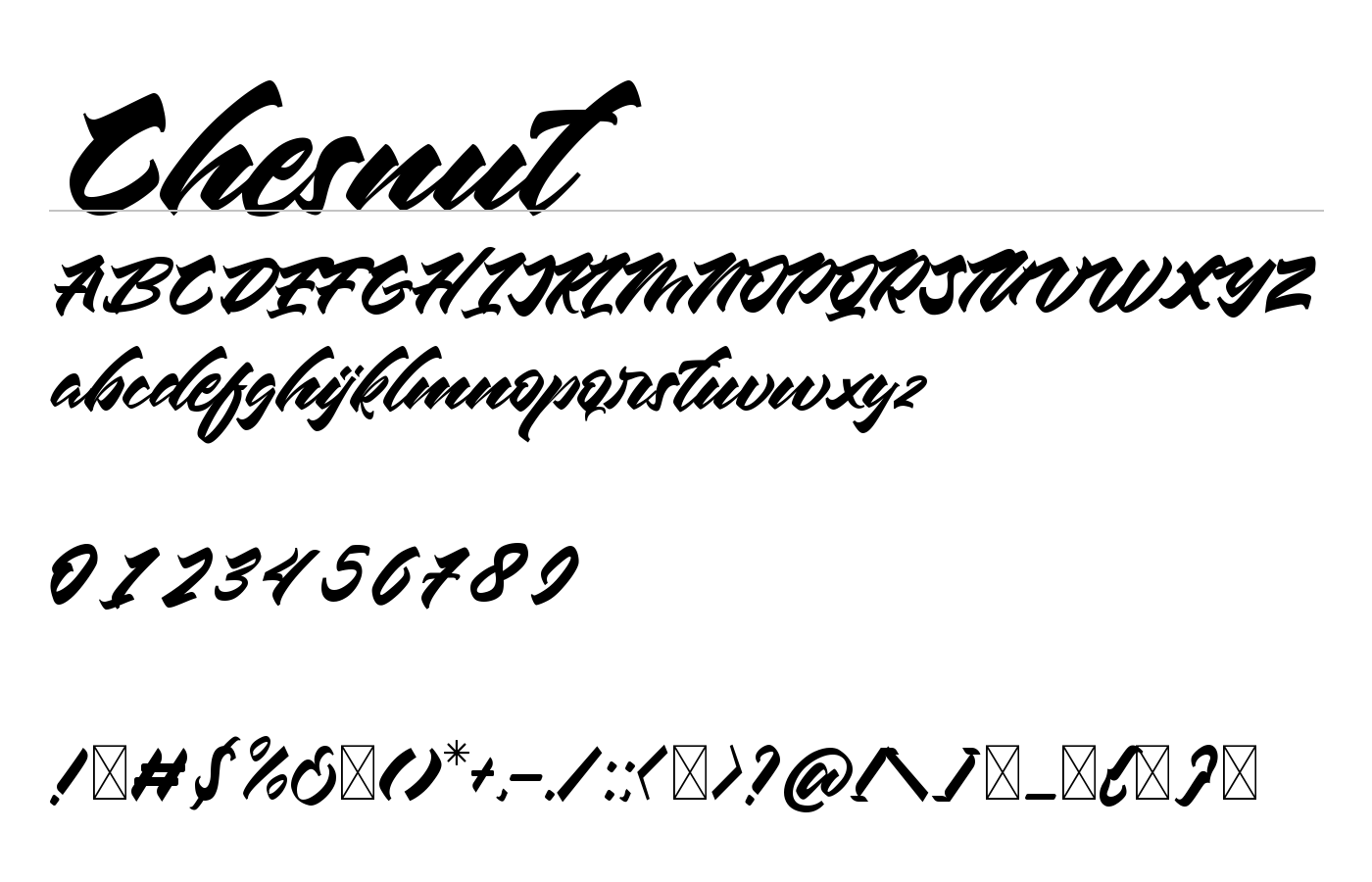 Chesnut Font preview