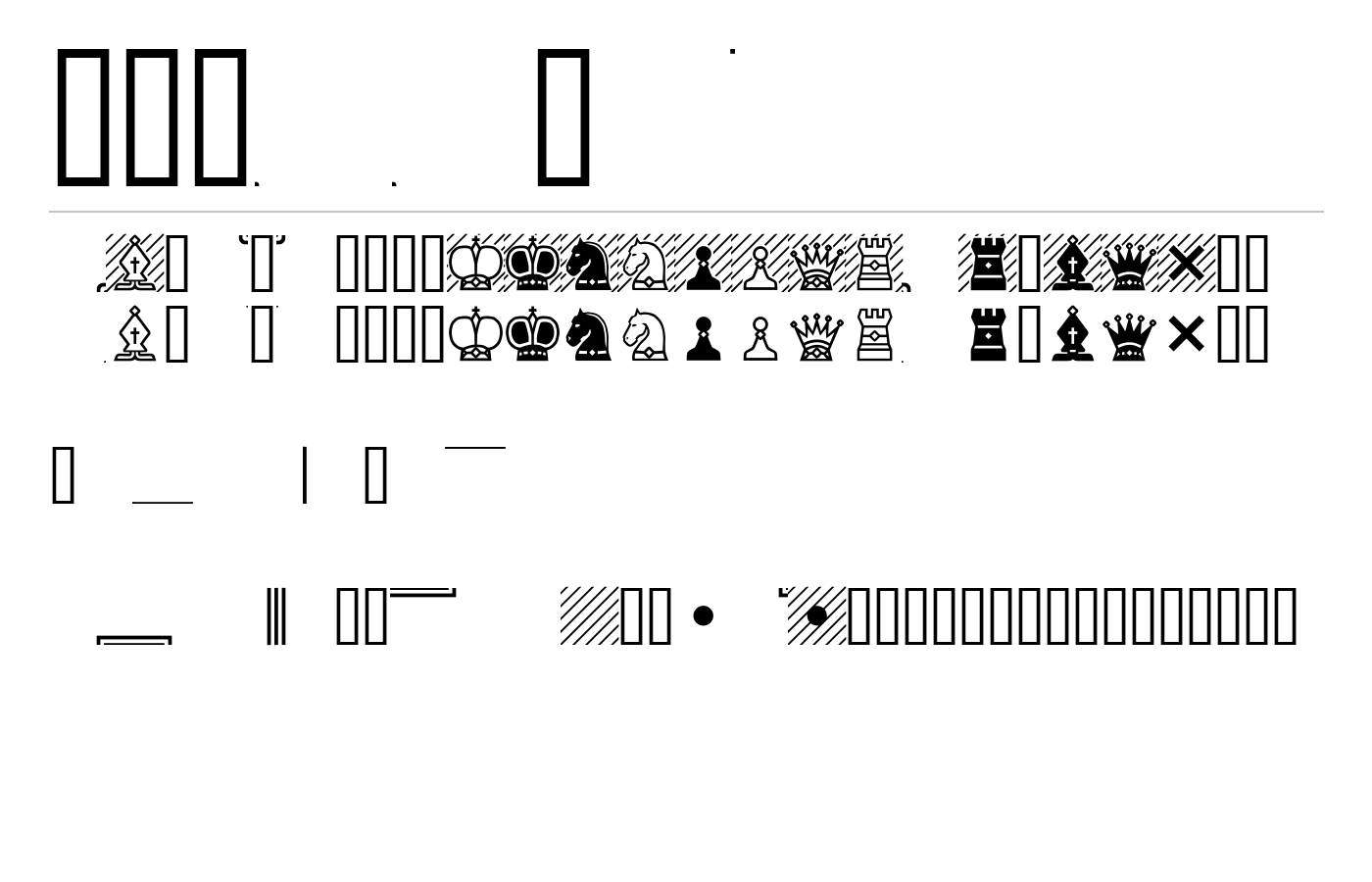 Chess-7 Font preview