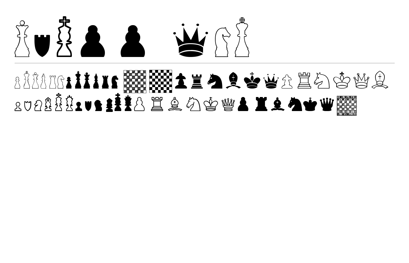Chess TFB Font preview