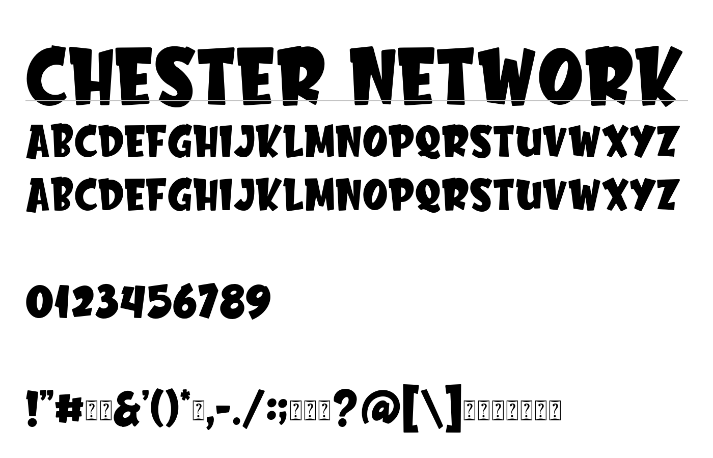 Chester Network Font preview