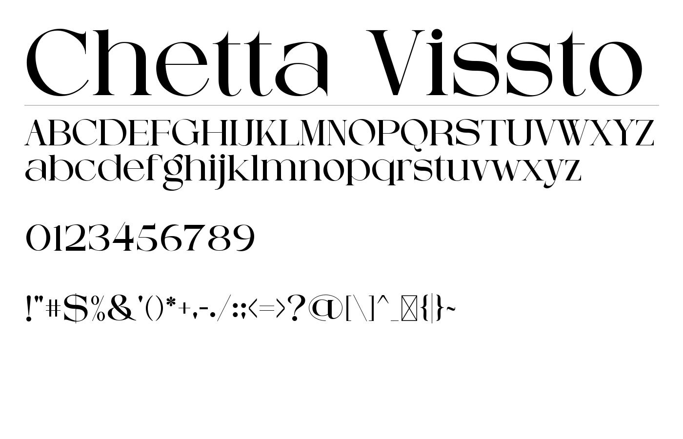 Chetta Vissto Font preview