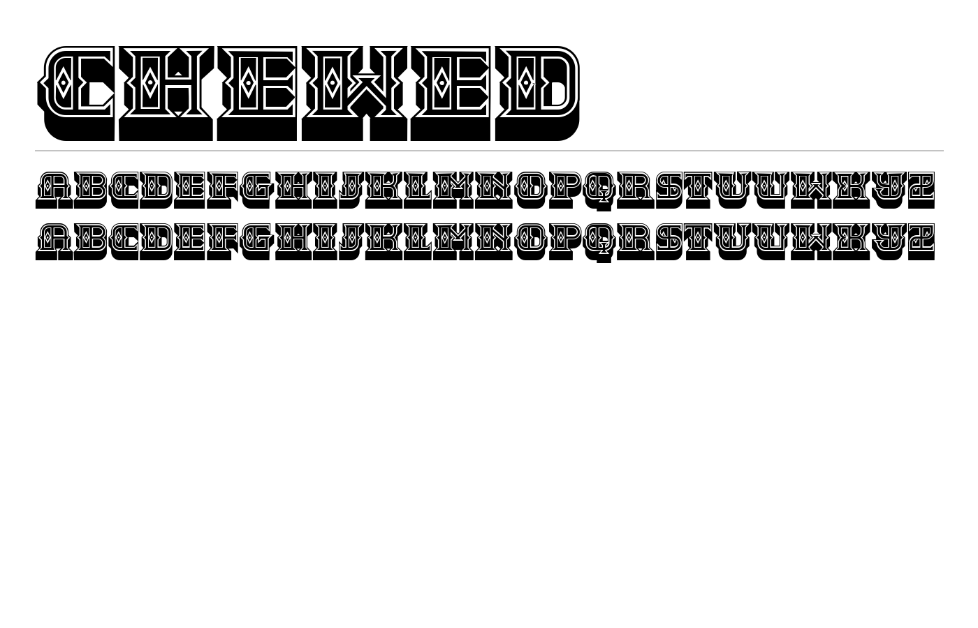 Chewed Font preview