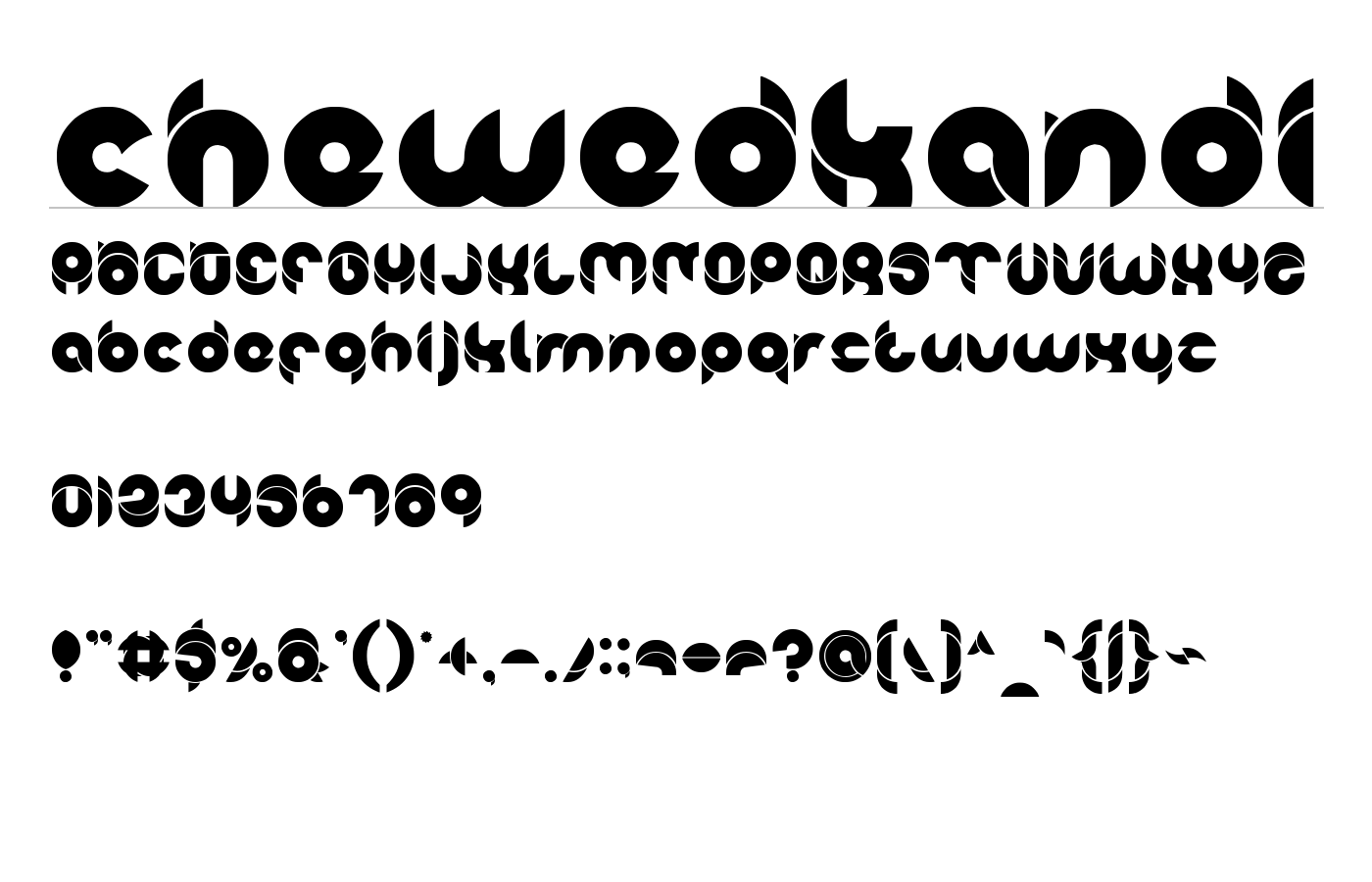 chewedkandi Font preview
