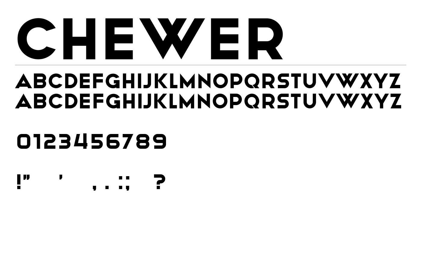 Chewer Font preview