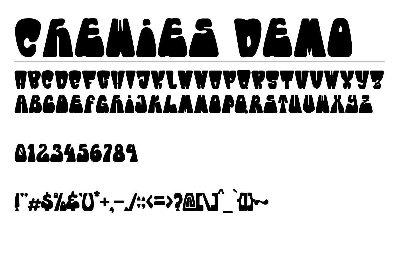 Chewies Demo Font preview