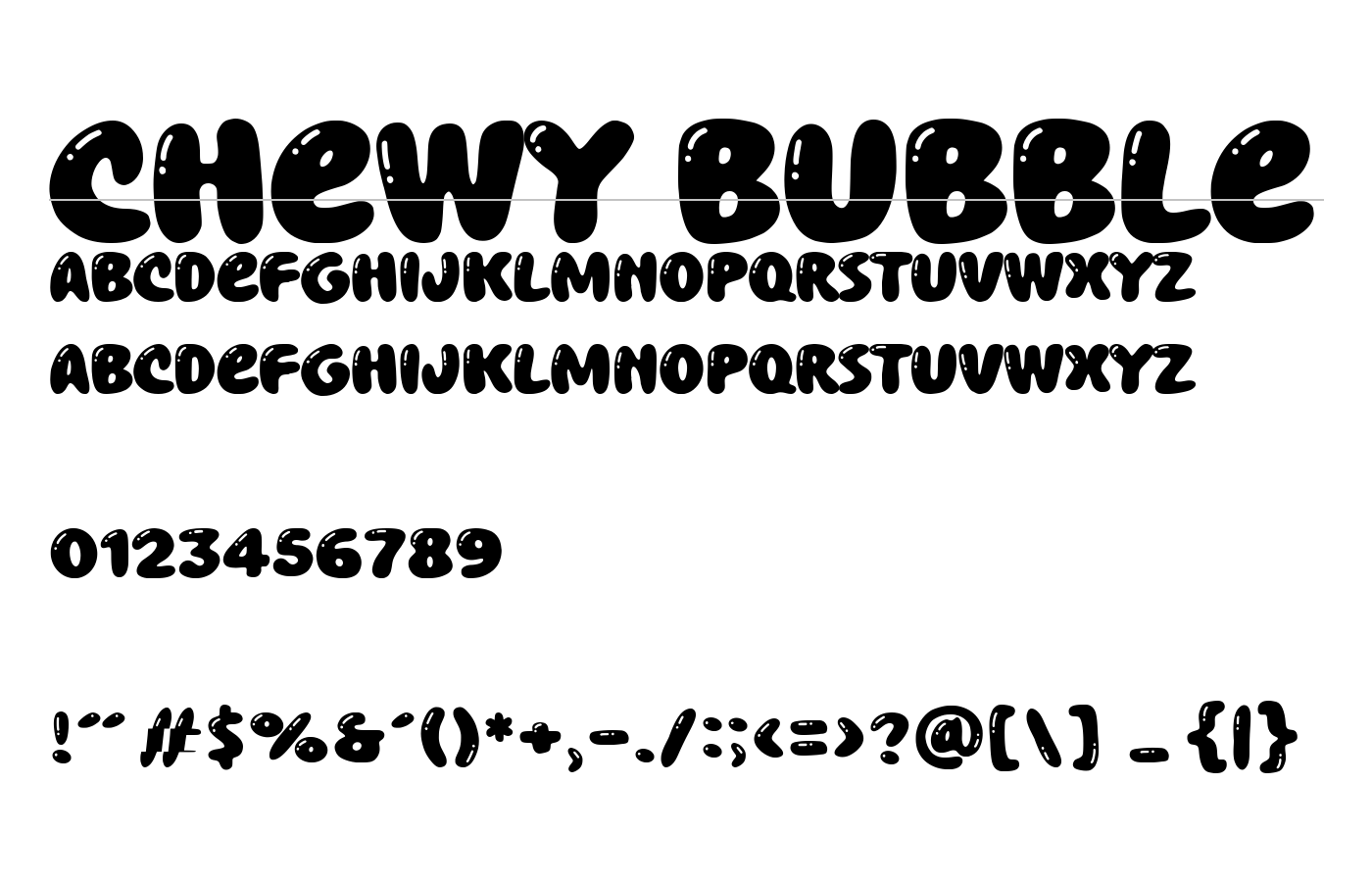 Chewy Bubble Font preview