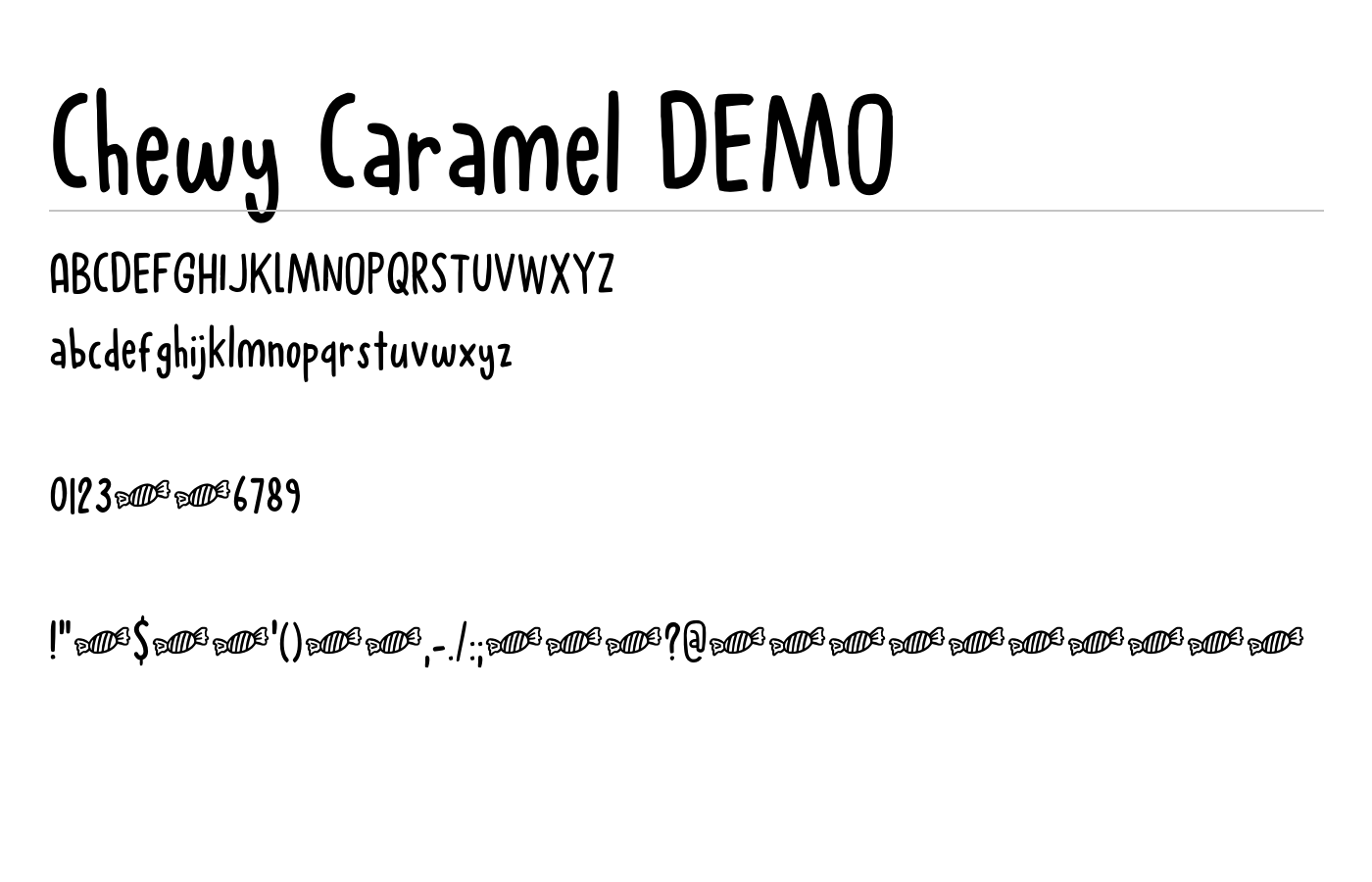 Chewy Caramel DEMO Font preview
