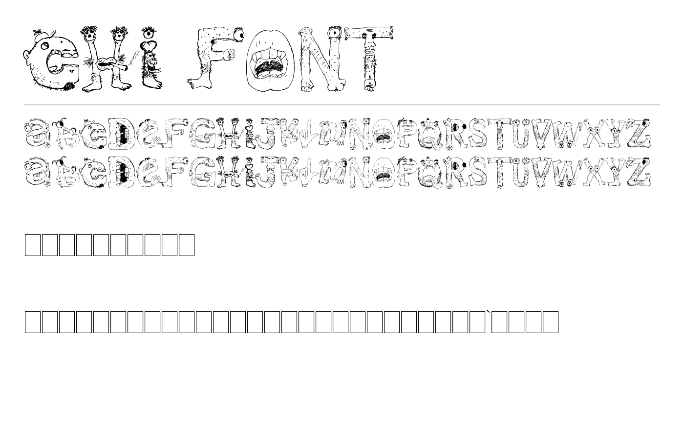 Chi font preview