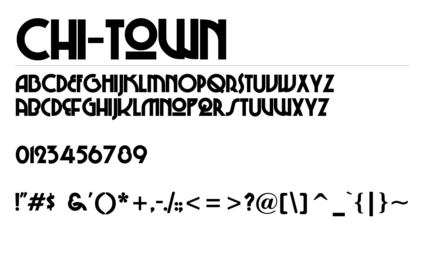Chi-Town Font preview