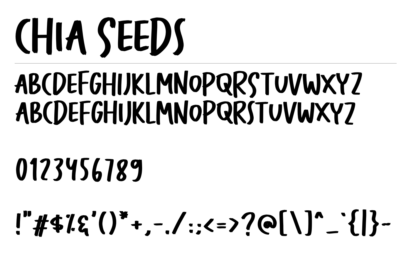 Chia Seeds Font preview