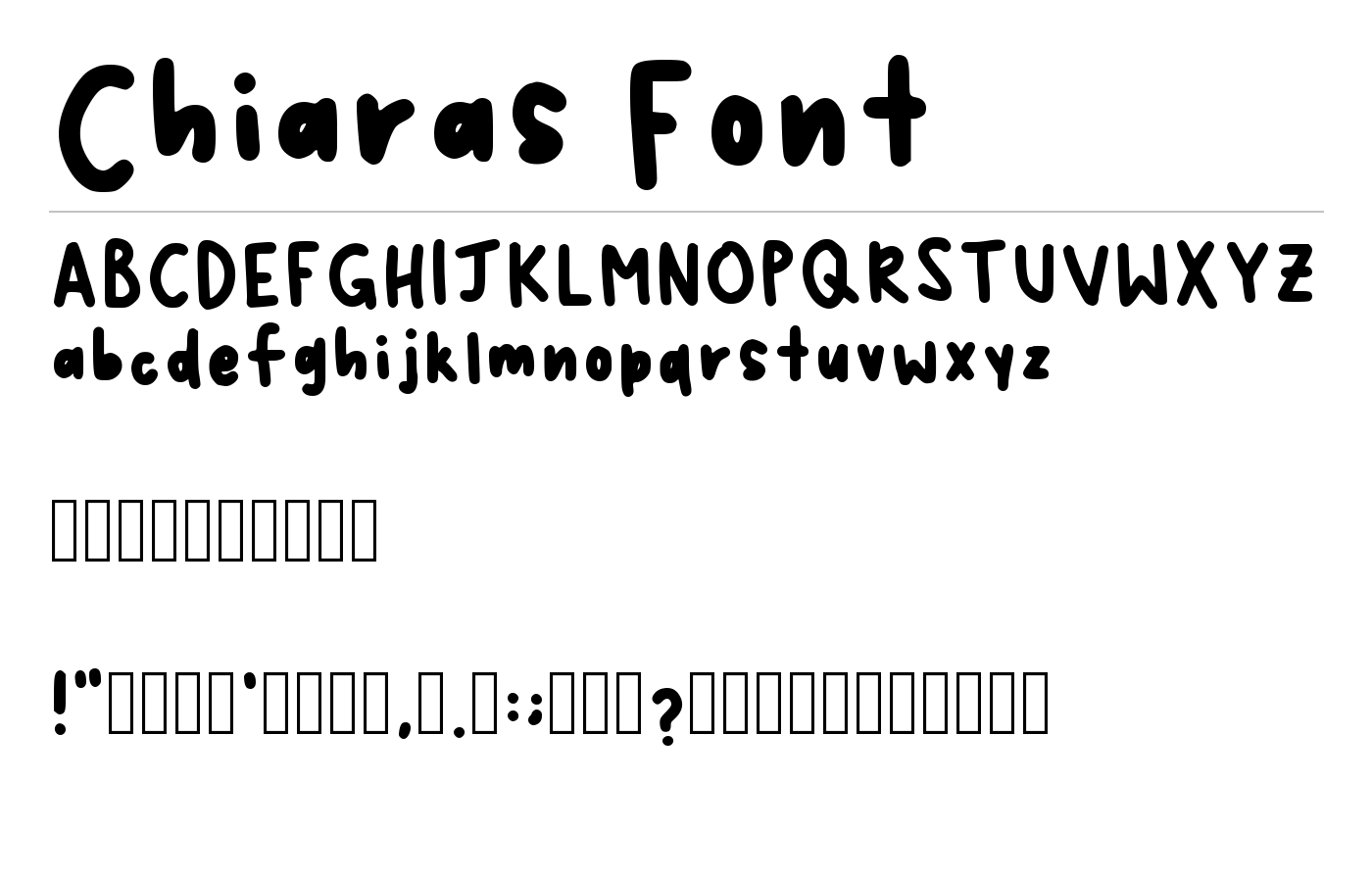 Chiaras Font preview