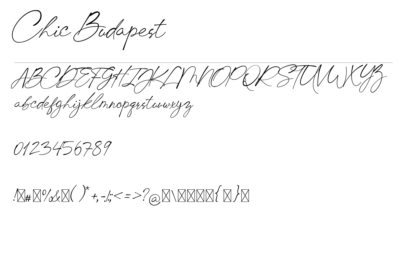 Chic Budapest Font preview