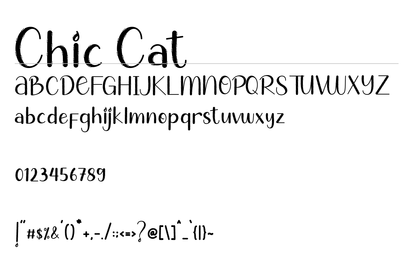 Chic Cat Font preview