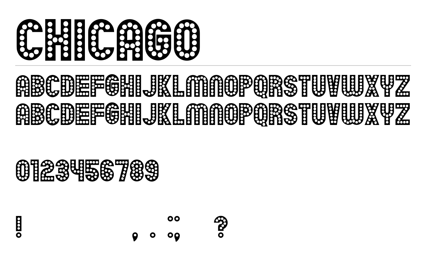 Chicago Font preview
