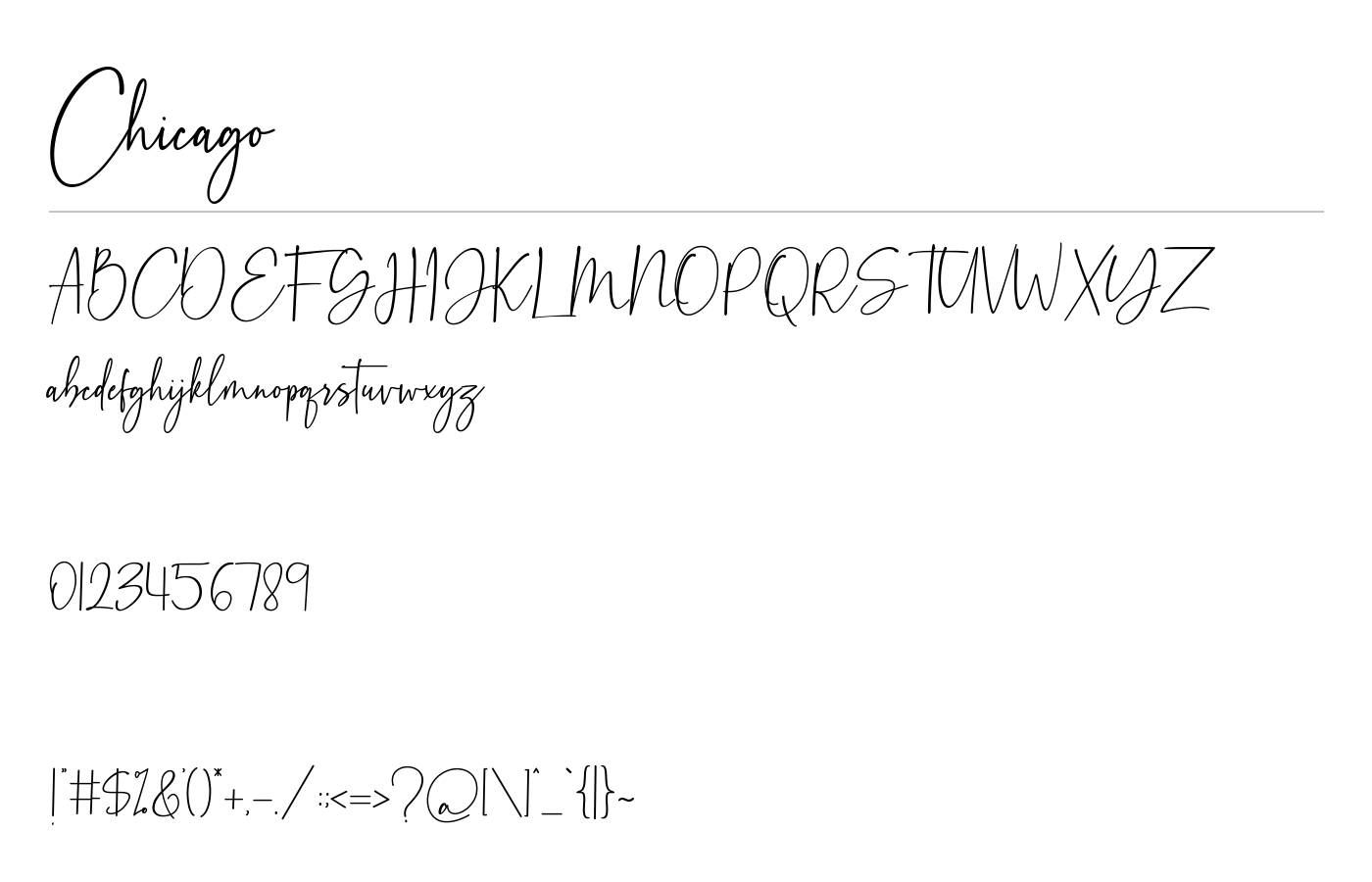 Chicago Font preview