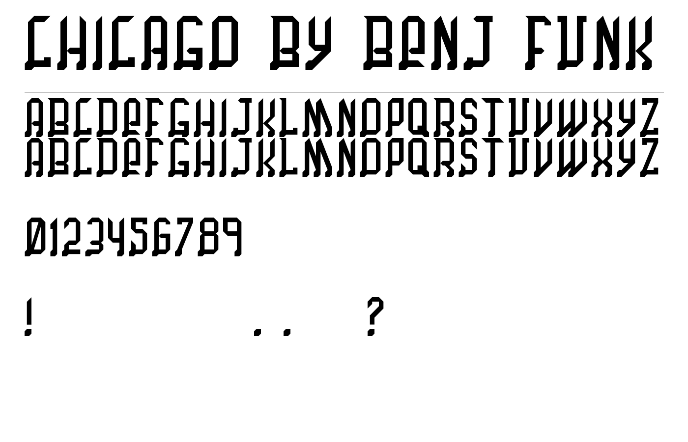 Chicago by Benj Funk Font preview