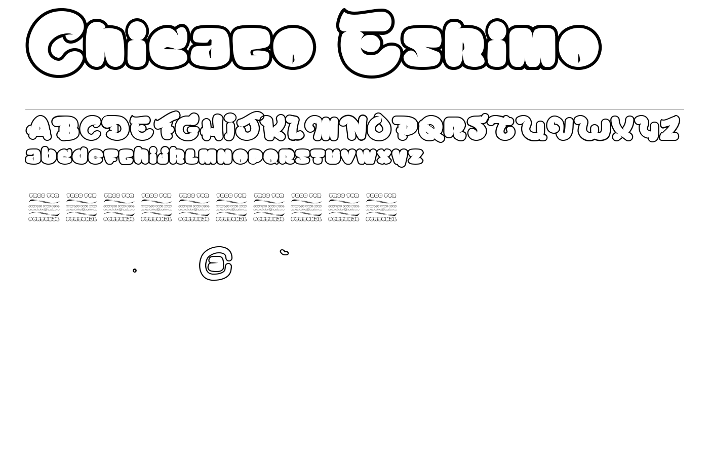 Chicago Eskimo Font preview
