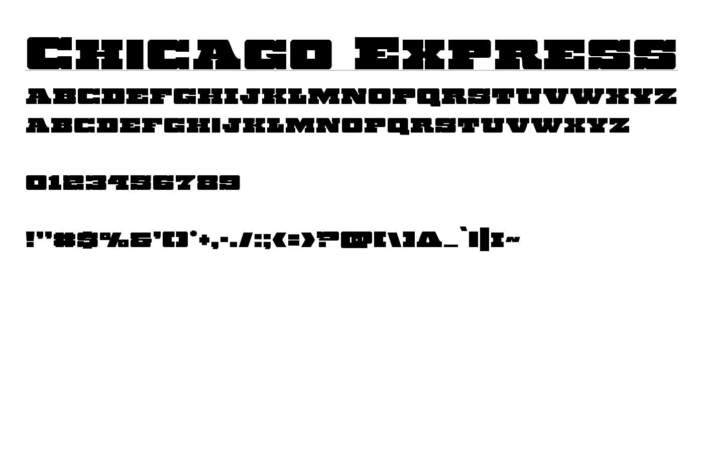 Chicago Express Font preview